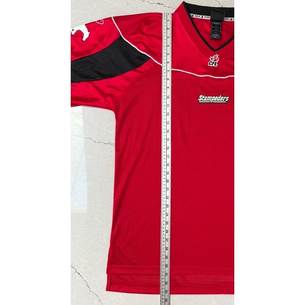 Vintage Reebok Calgary Stampeders CFL Football Jersey Red Home Blank Men's Large - Picture 9 of 10